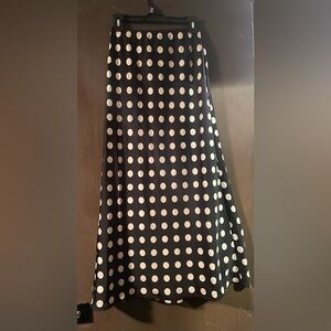 a new day Black and Cream Polka Dot A-Line Skirt